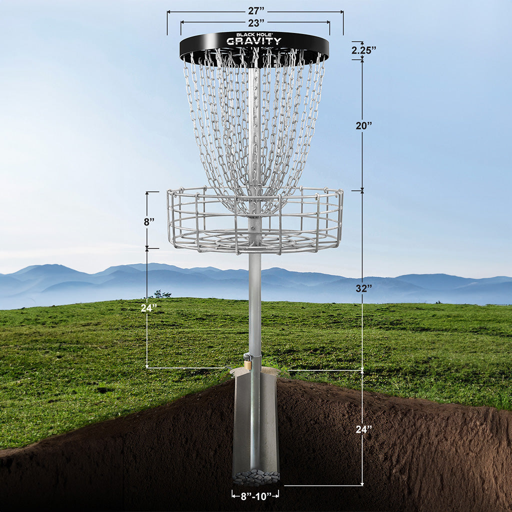 MVP Black Hole Gravity Disc Golf Basket