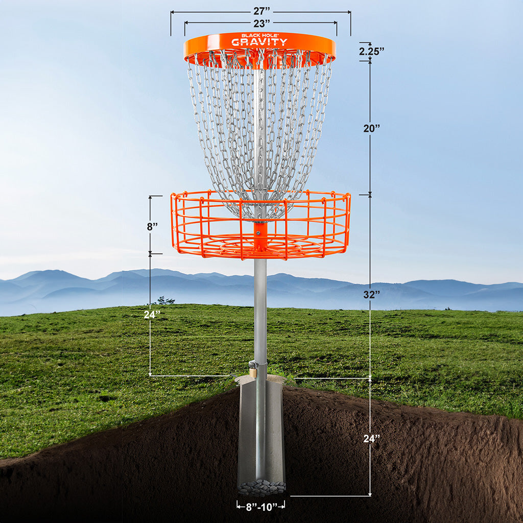 MVP Black Hole Gravity Disc Golf Basket
