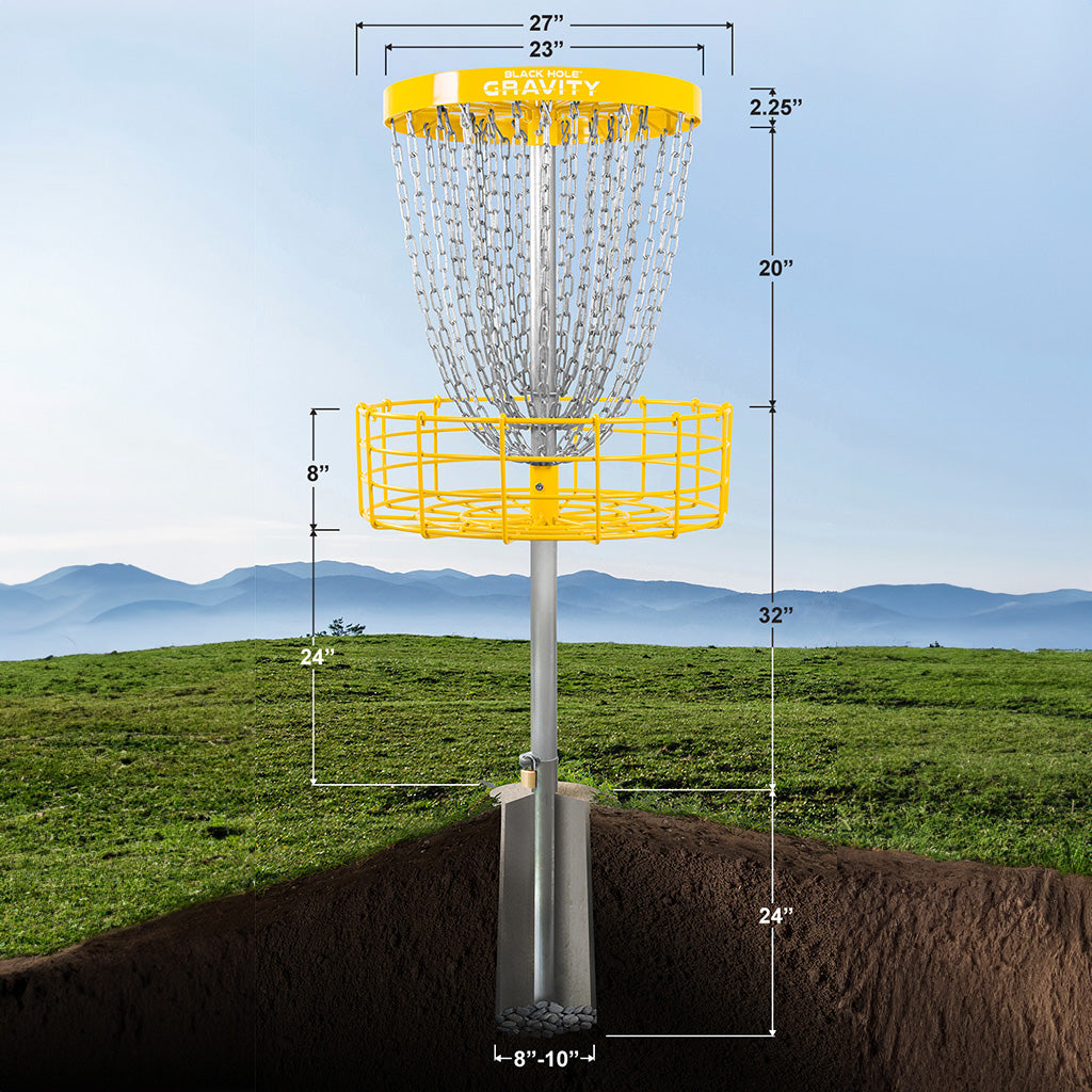 MVP Black Hole Gravity Disc Golf Basket