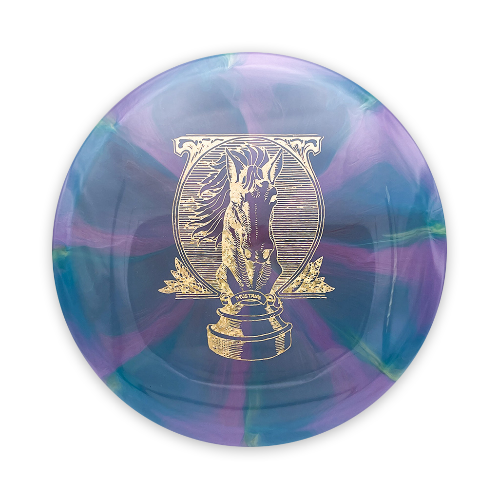 Mint Discs Swirly Sublime Mustang with the Portrait of a Knight Stamp