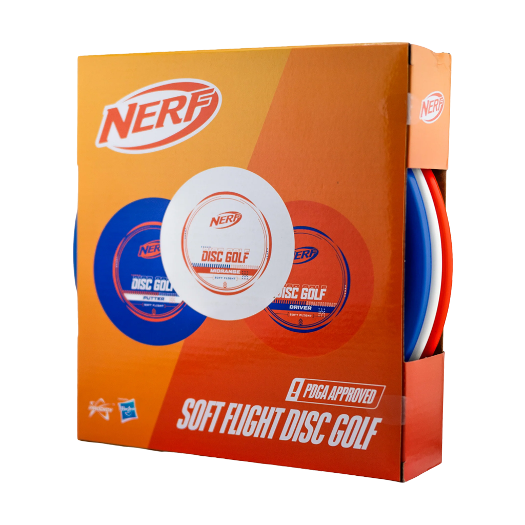 Nerf Soft Flight Disc Golf Set