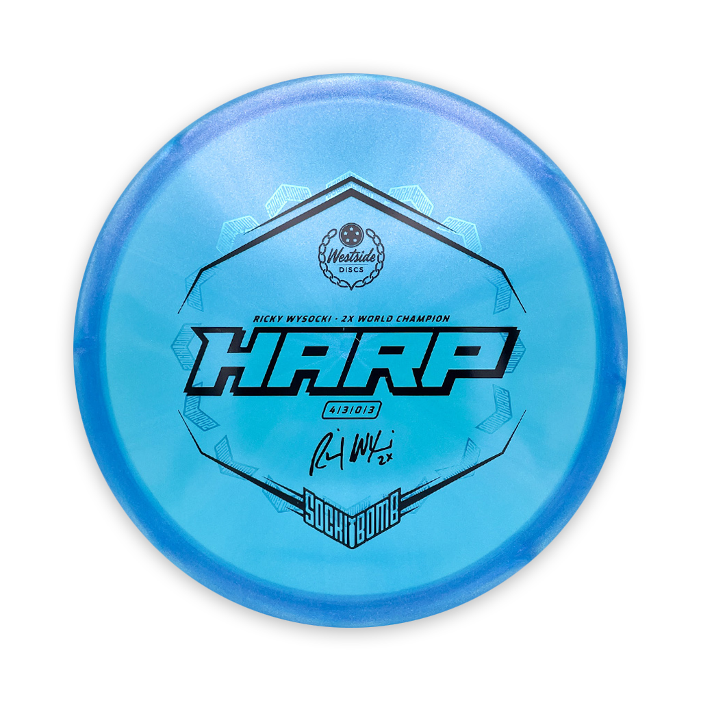 Westside Discs VIP Ice Glimmer Harp with Sockibomb Bottom Stamp