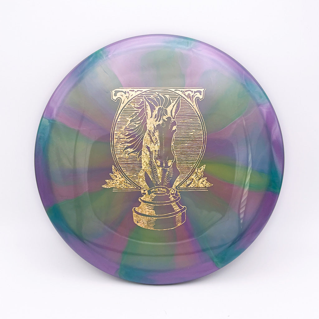 Mint Discs Swirly Sublime Mustang with the Portrait of a Knight Stamp