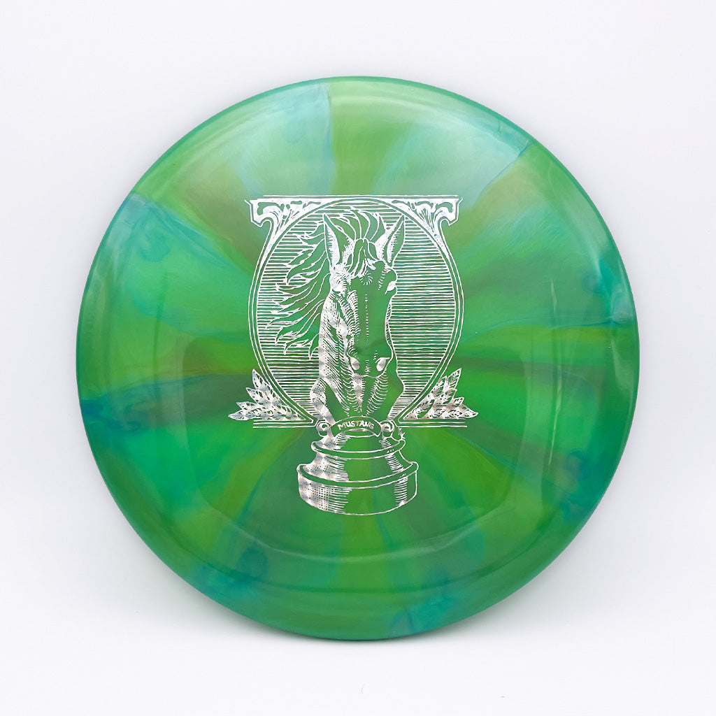 Mint Discs Swirly Sublime Mustang with the Portrait of a Knight Stamp