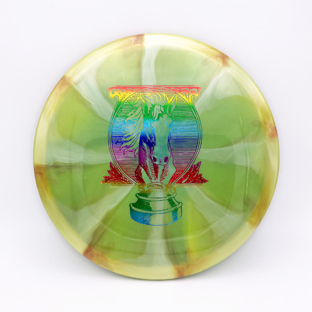 Mint Discs Swirly Sublime Mustang with the Portrait of a Knight Stamp