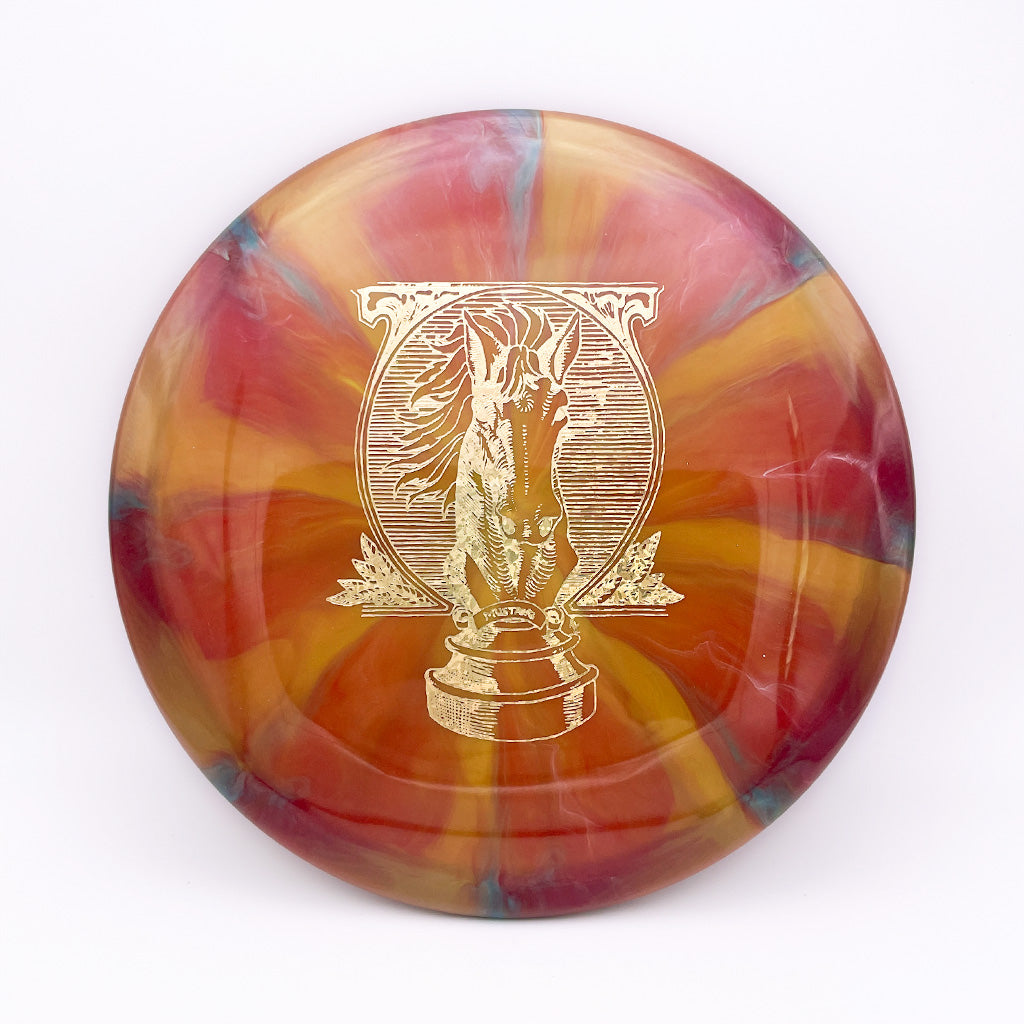 Mint Discs Swirly Sublime Mustang with the Portrait of a Knight Stamp