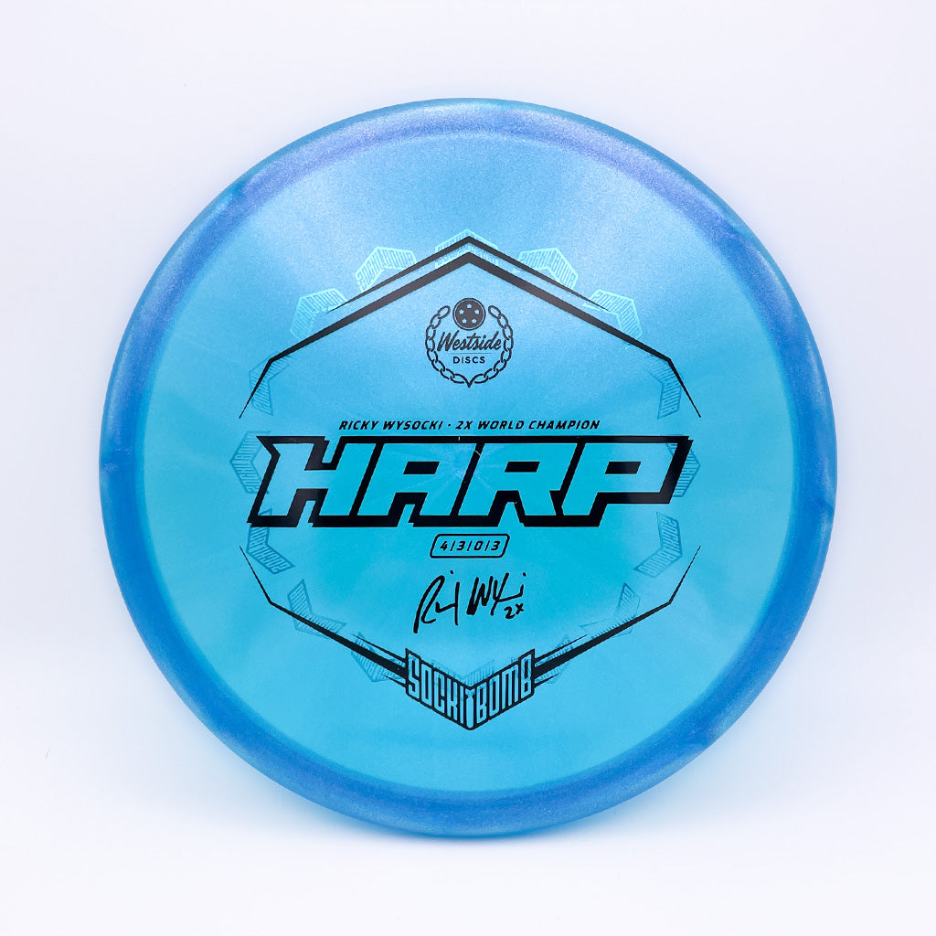 Westside Discs VIP Ice Glimmer Harp with Sockibomb Bottom Stamp