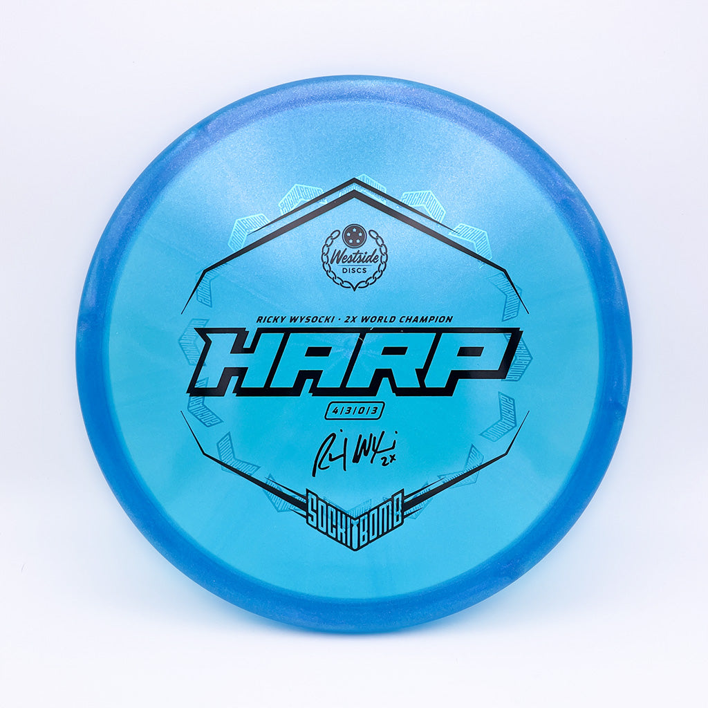 Westside Discs VIP Ice Glimmer Harp with Sockibomb Bottom Stamp