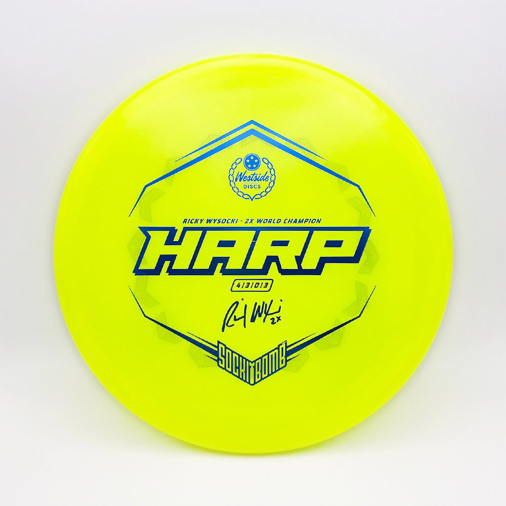 Westside Discs VIP Ice Glimmer Harp with Sockibomb Bottom Stamp
