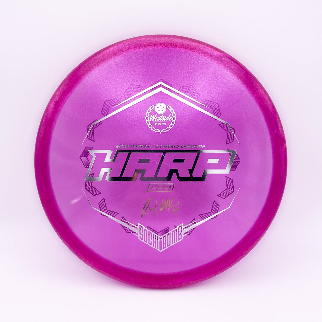 Westside Discs VIP Ice Glimmer Harp with Sockibomb Bottom Stamp