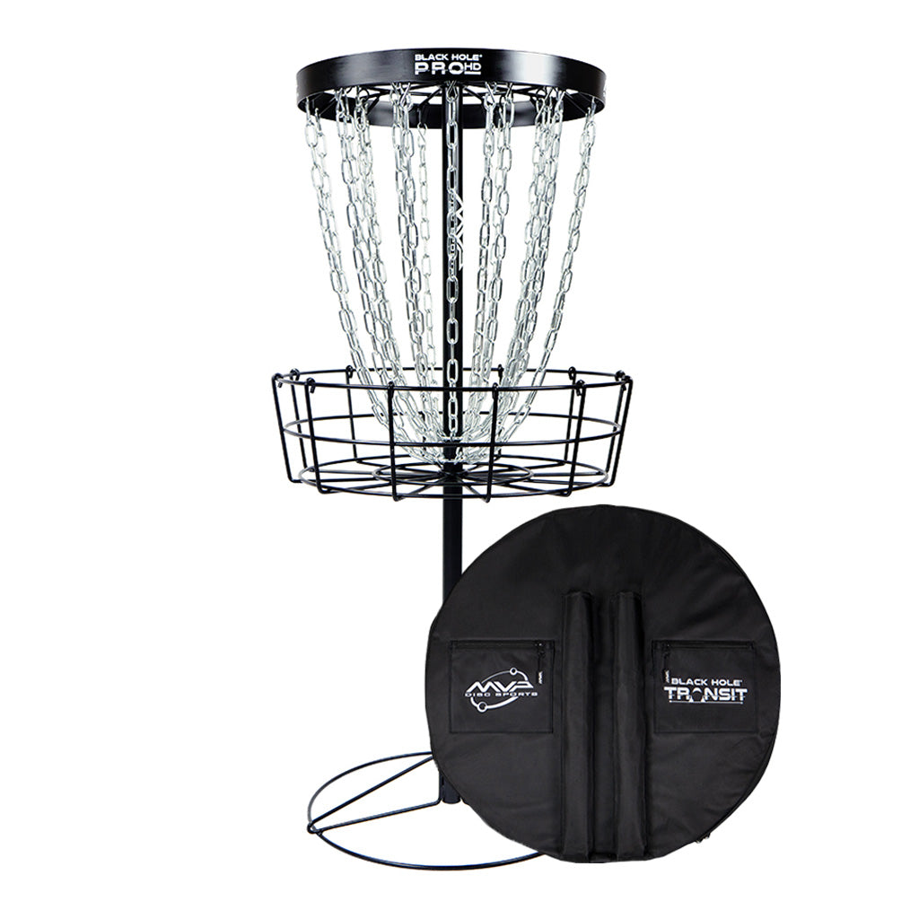 MVP Black Hole Pro HD Disc Golf Basket with Transit Case