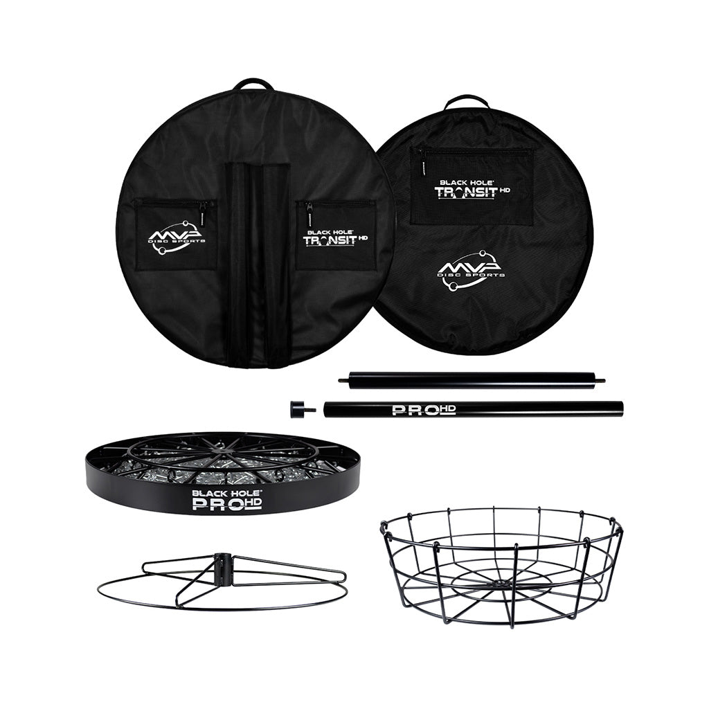 MVP Black Hole Pro HD Disc Golf Basket with Transit Case