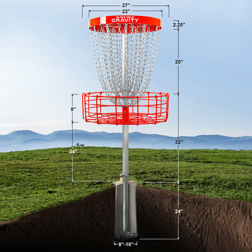 MVP Black Hole Gravity Disc Golf Basket