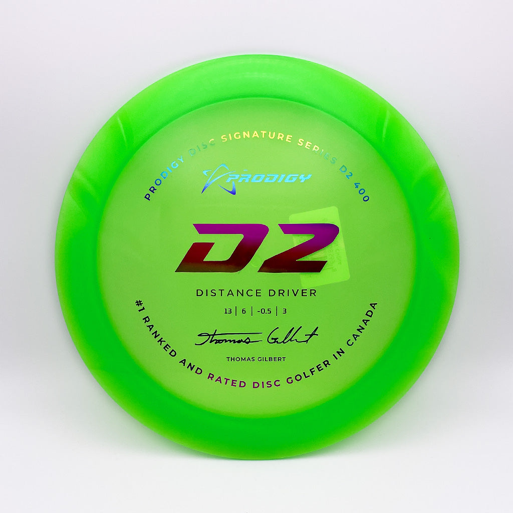 Prodigy Disc 400 Plastic D2 - Thomas Gilbert Signature Series