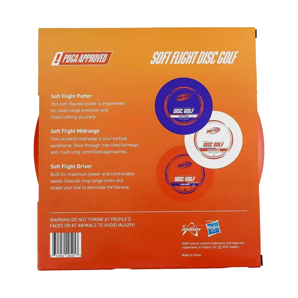 Nerf Soft Flight Disc Golf Set