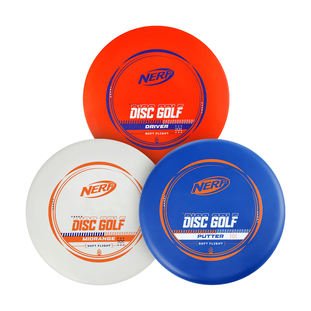 Nerf Soft Flight Disc Golf Set